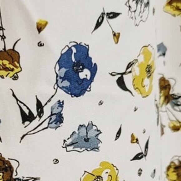 Duluth Trading Co Floral White Button Up Wrinklefighter Tunic Medium NEW - Picture 10 of 10